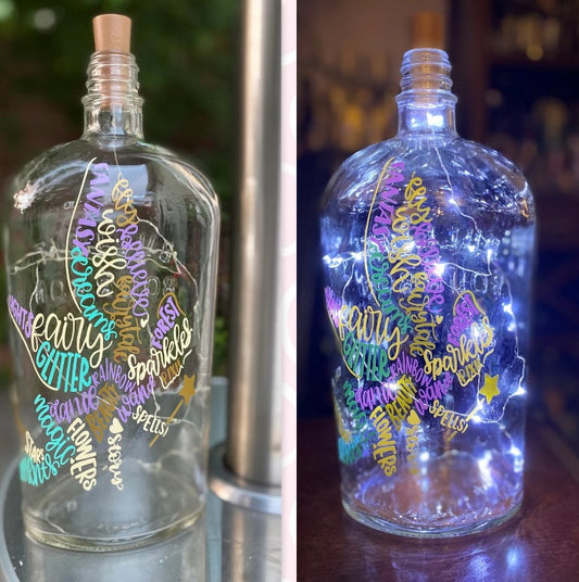 Lighted Bottle - Fairy full of words