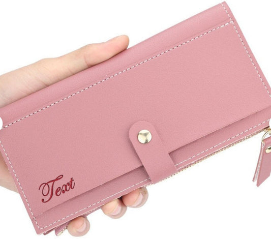 Sakura Design Customized Long Wallet for Women Three Fold Wallet Card Holder